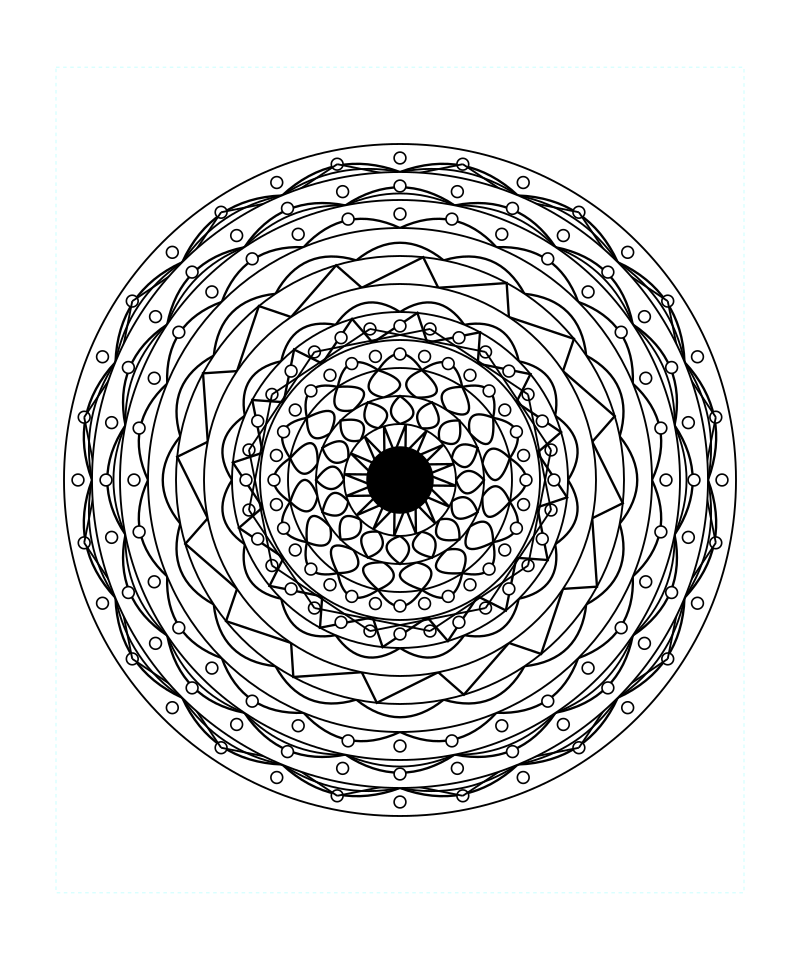 Harmony Balance Sacred Geometry Mandala Coloring Page