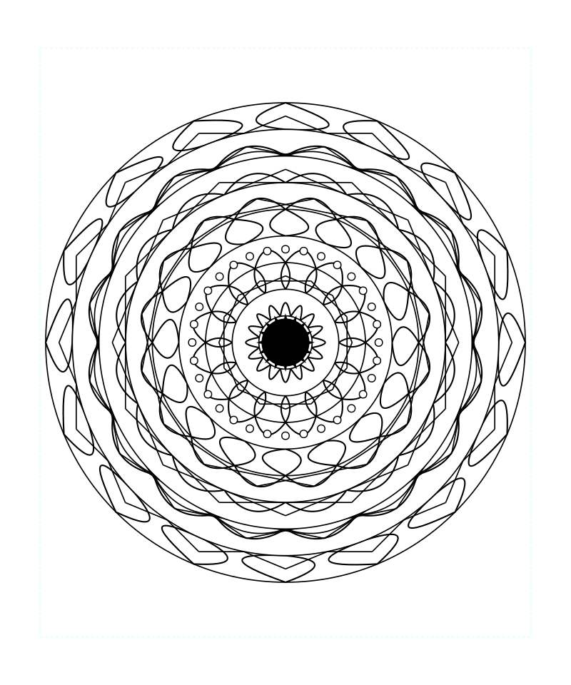 Harmony Calm Sacred Geometry Mandala Coloring Page