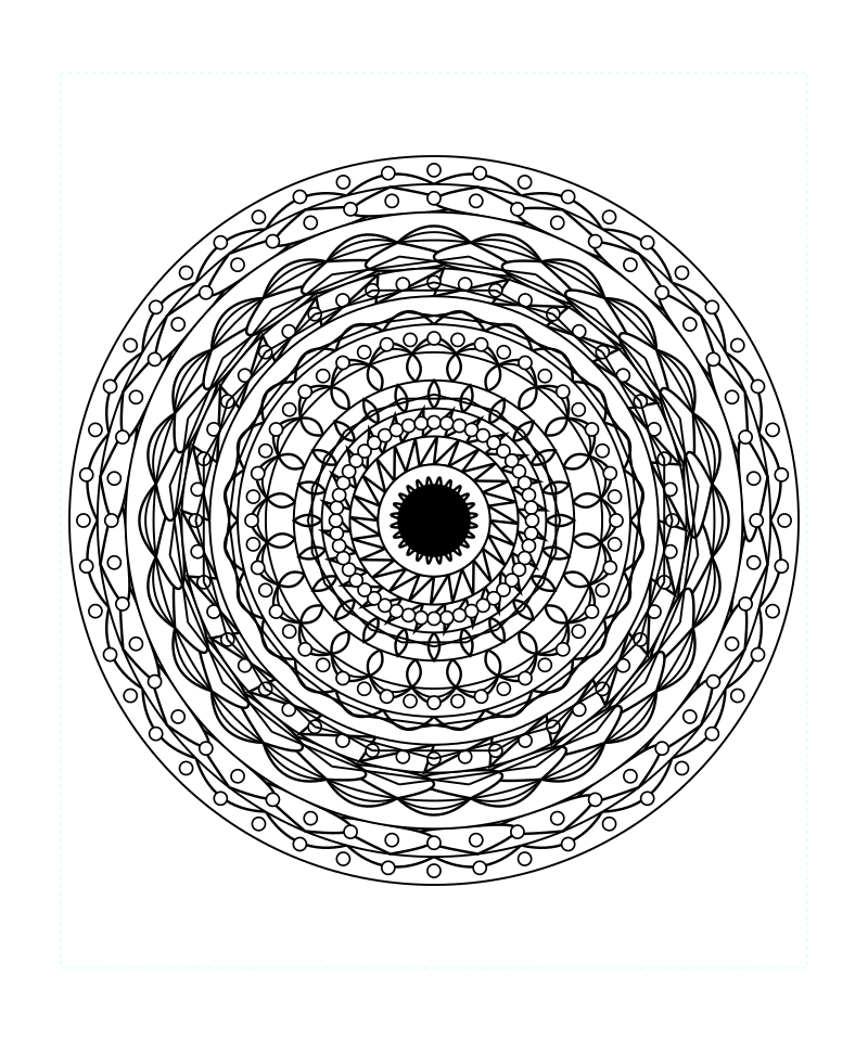 Harmony Lotus Sacred Geometry Mandala Coloring Page