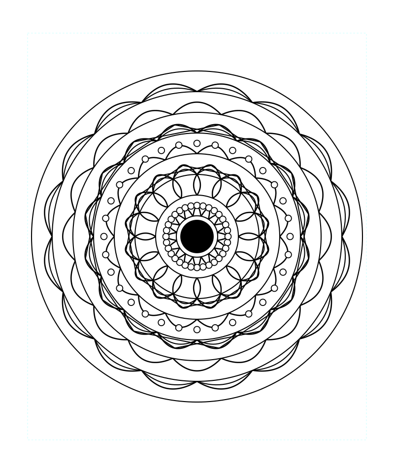 Harmony Peace Sacred Geometry Mandala Coloring Page