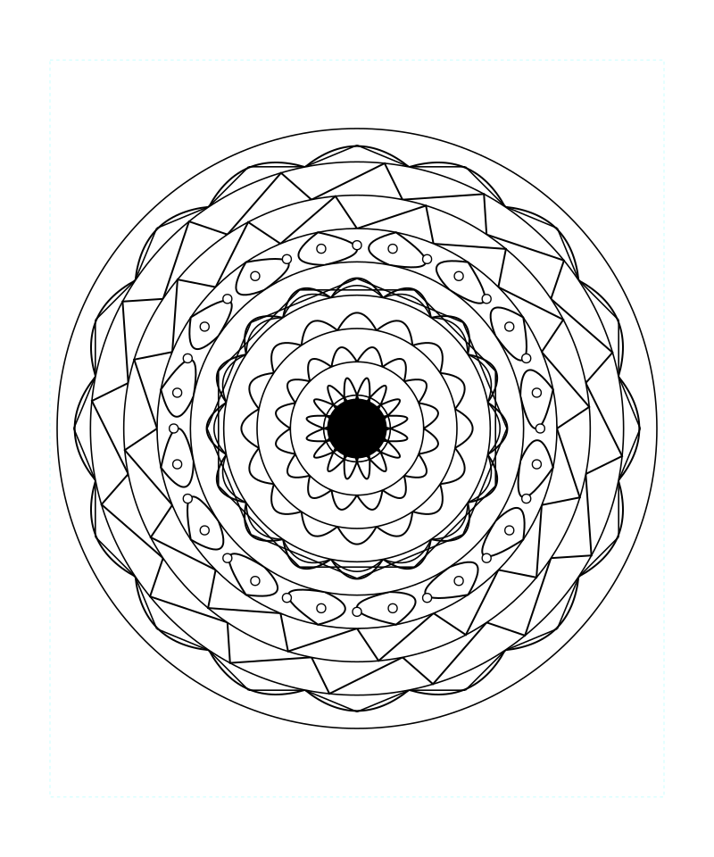 Harmony Sacred Geometry Mandala Coloring Page