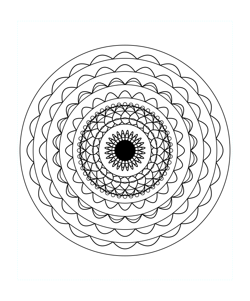 Harmony Spirit Sacred Geometry Mandala Coloring Page
