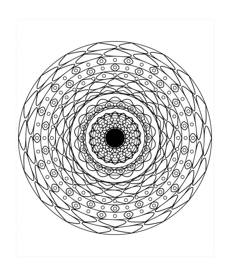 Harmony Zen Sacred Geometry Mandala Coloring Page