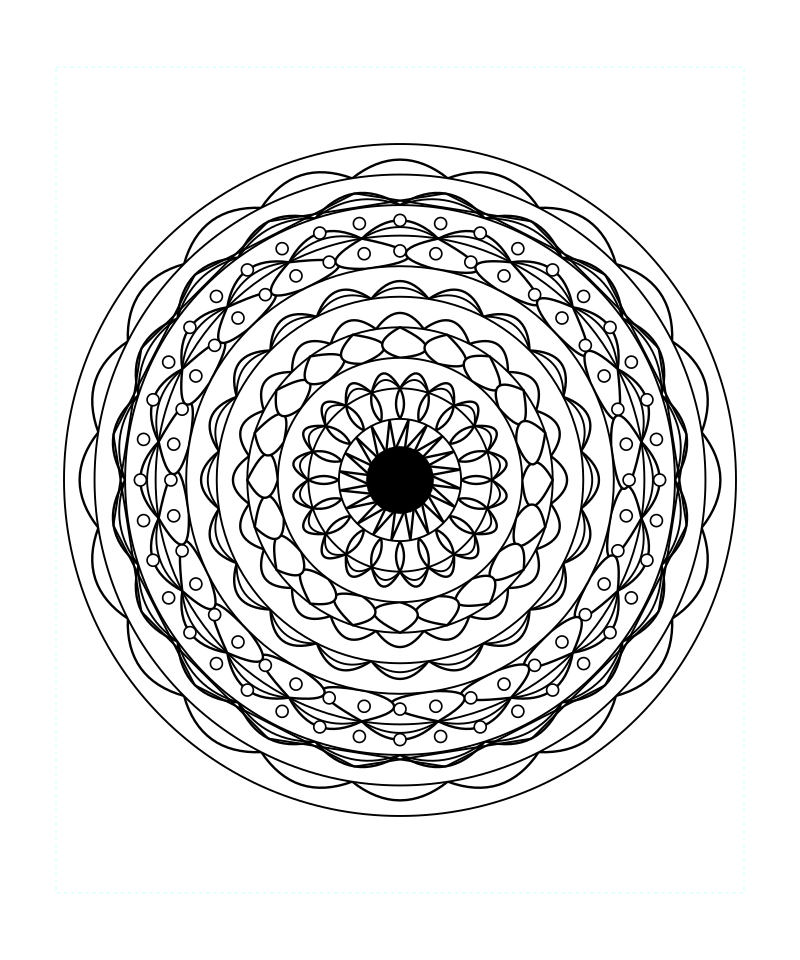 Infinite Harmony Sacred Geometry Mandala Coloring Page