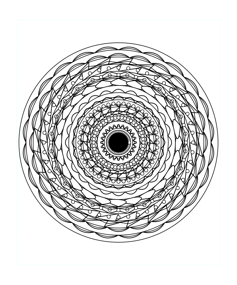 Infinite Serenity Geometry Mandala Coloring Page