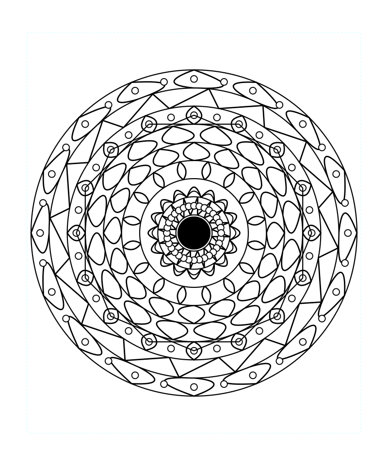 Intricate Sacred Geometry Mandala Adult Coloring Page Free Svg