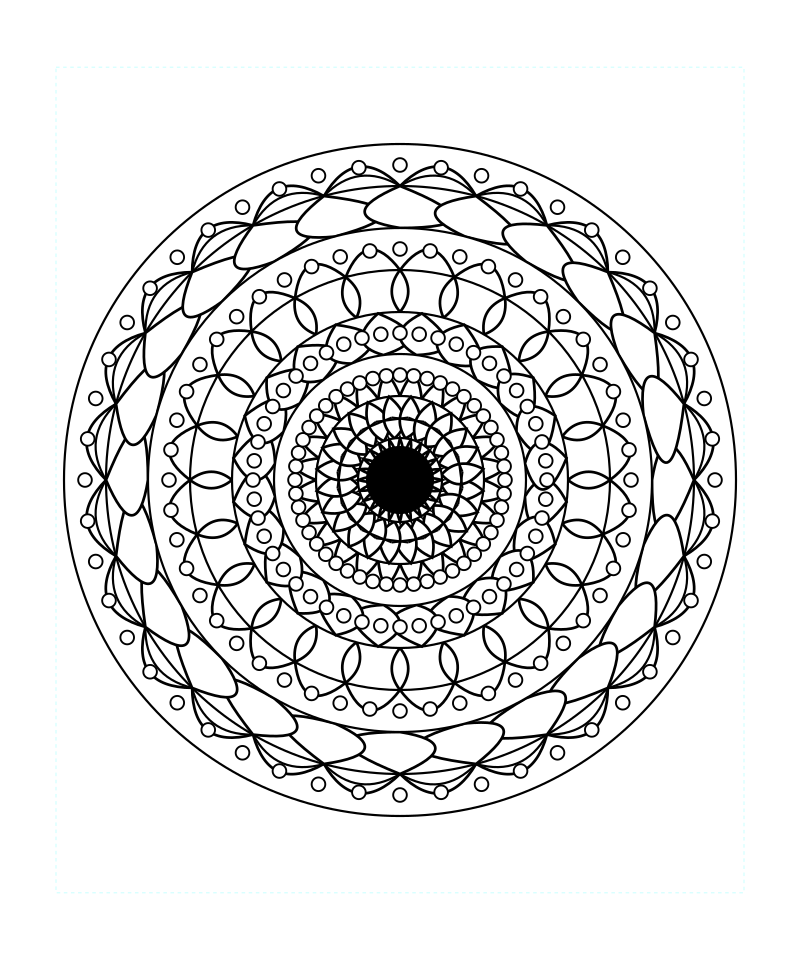 Lotus Sacred Geometry Mandala Adult Coloring Page Download