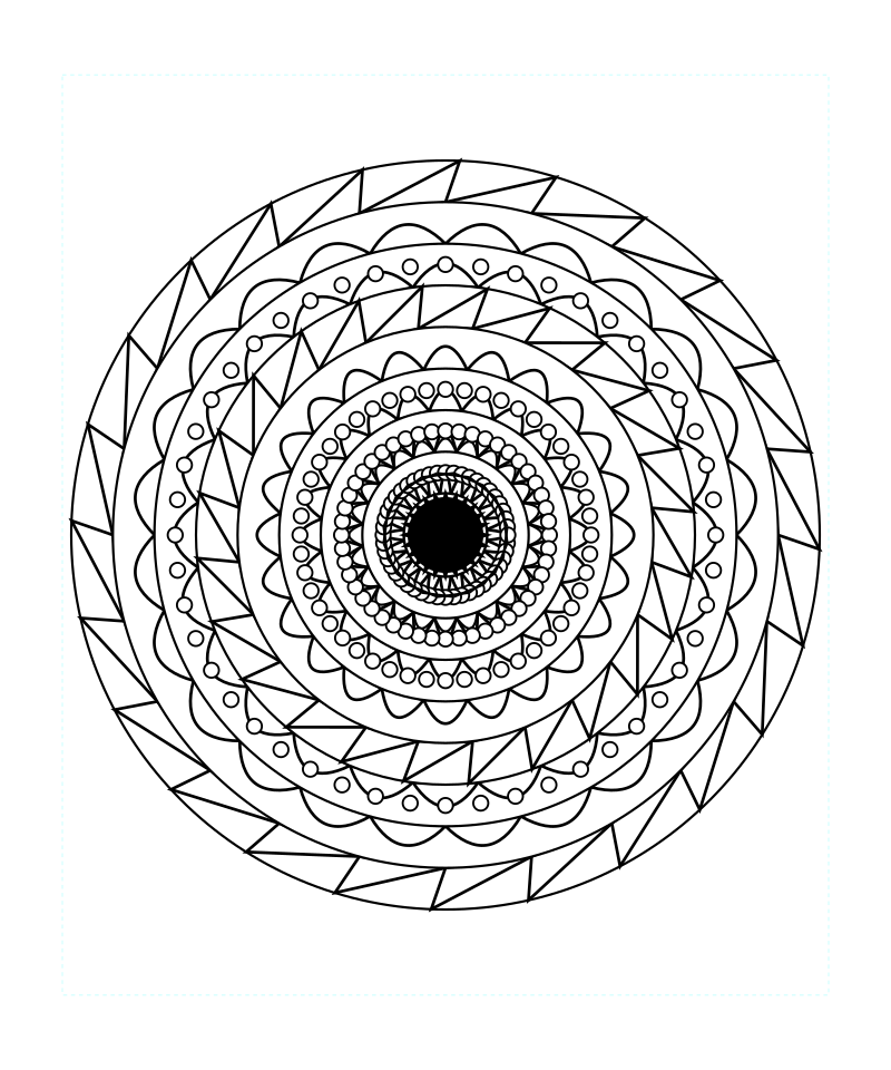 Lotus Sacred Geometry Mandala Coloring Page Free Printable For Adults