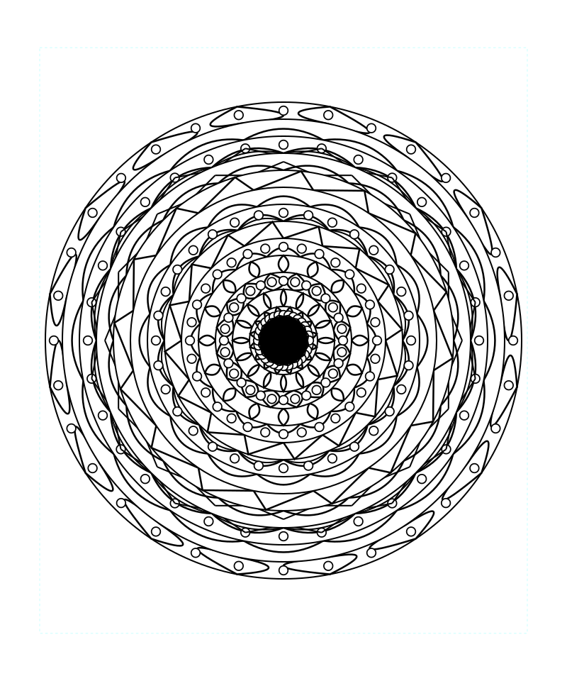 Lotus Sacred Geometry Mandala Coloring Page Free Printable Svg