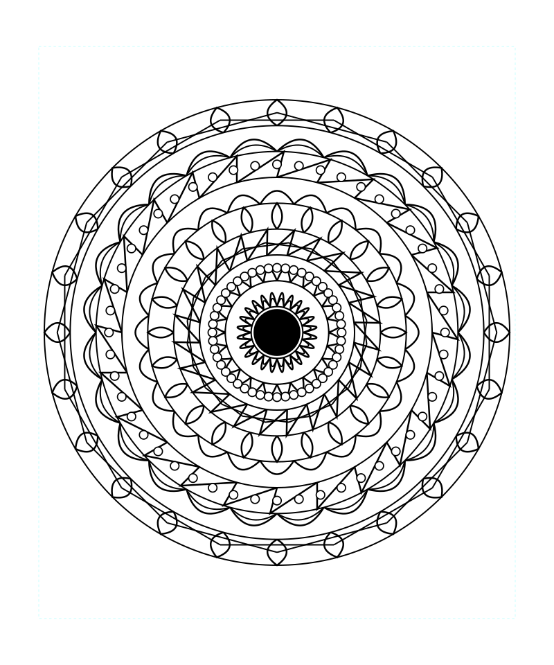 Lotus Sacred Geometry Mandala Coloring Page Free Printable