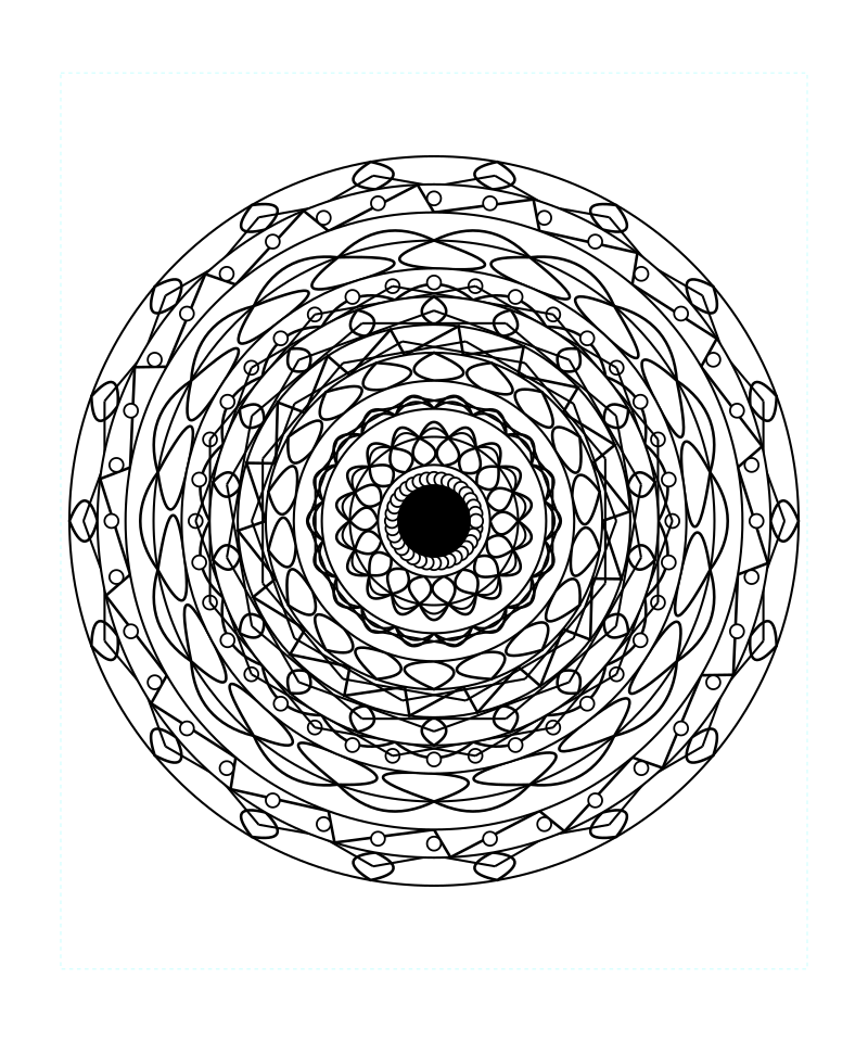 Lotus Sacred Geometry Mandala Coloring Page