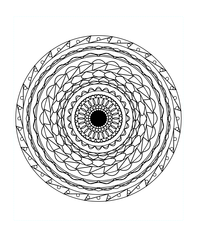 Lotus Sacred Geometry Mandala Detailed Coloring Page Free Printable