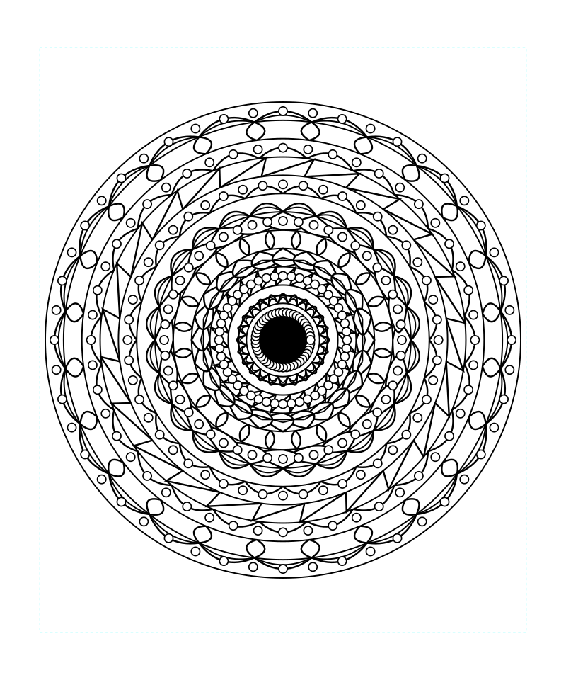 Lotus Sacred Geometry Mandala Free Printable Svg