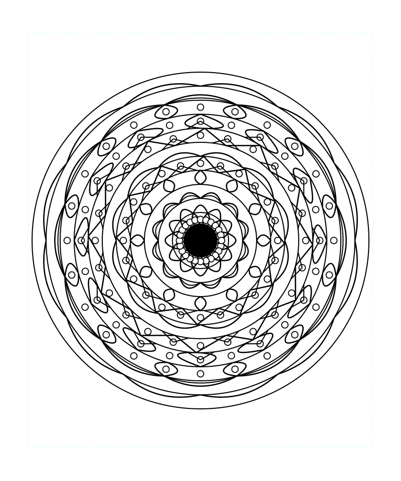Lotus Sacred Geometry Mandala Instant Download Coloring Page