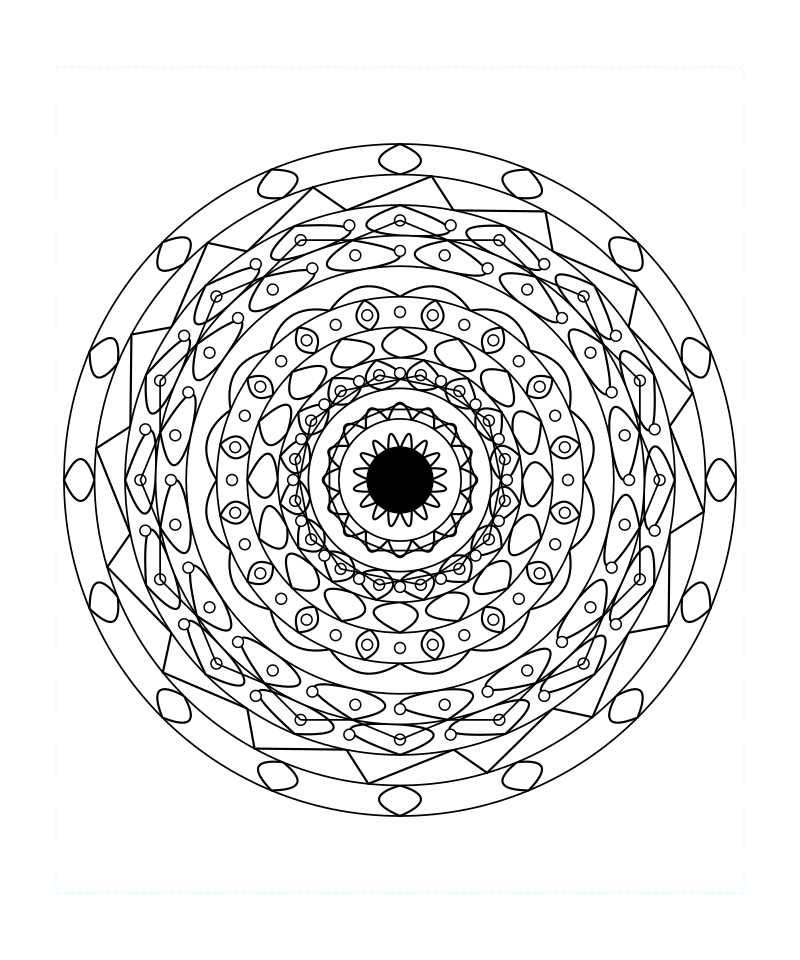 Lotus Sacred Geometry Mandala Meditation Coloring Page