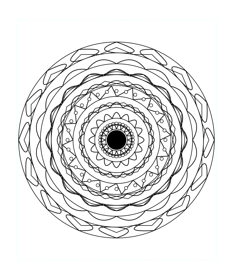 Lotus Sacred Geometry Mandala Printable Coloring Page