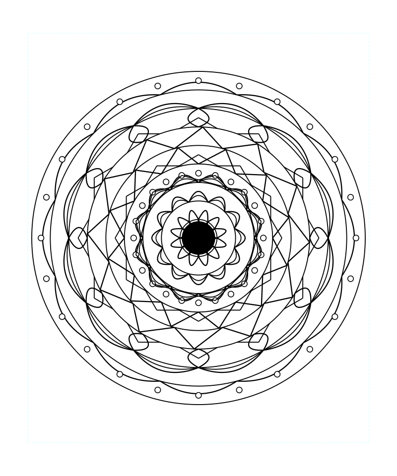 Mandala Flower Sacred Geometry Coloring Page