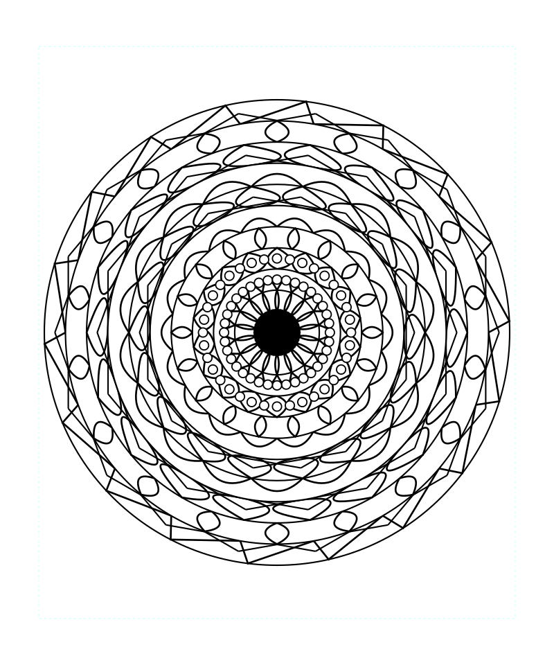 Mandala Sacred Geometry Adult Coloring Page Free Download