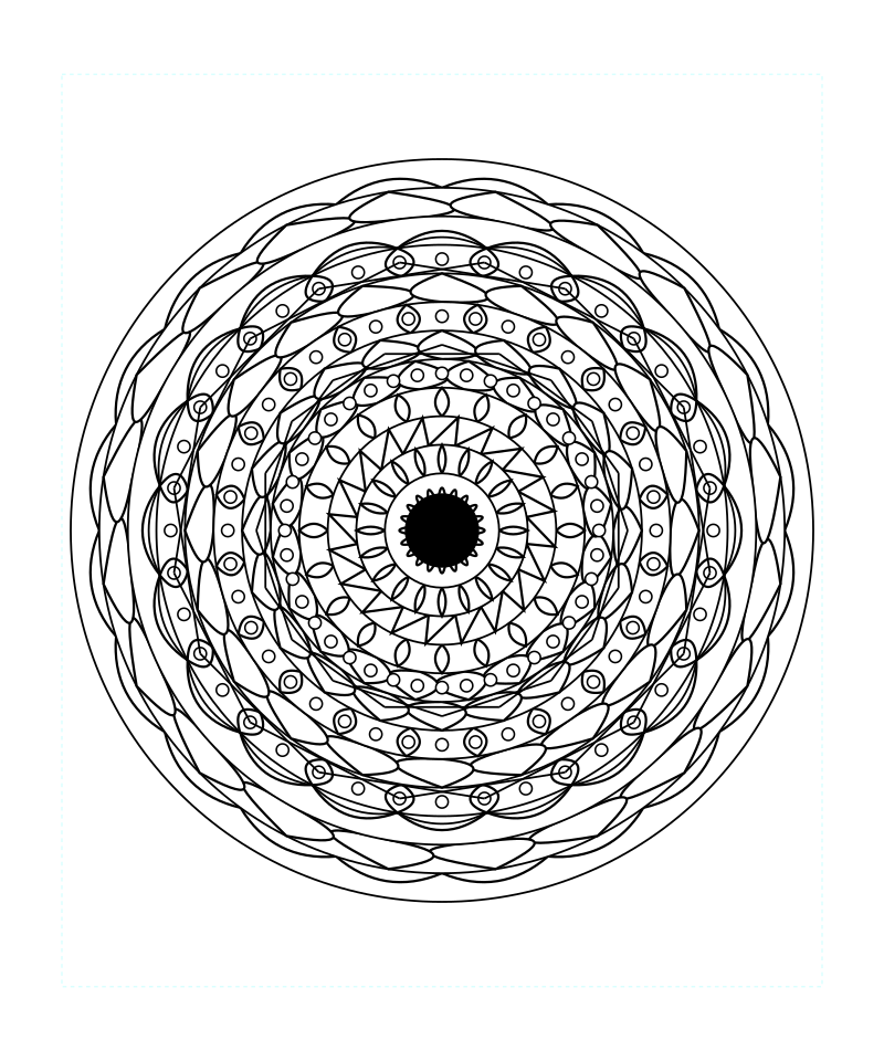 Mandala Sacred Geometry Coloring Page Instant Download