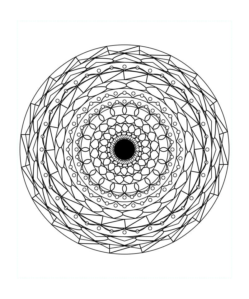 Mandala Sacred Geometry Detailed Coloring Page