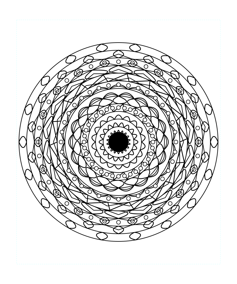 Mandala Sacred Geometry Meditation Coloring Page