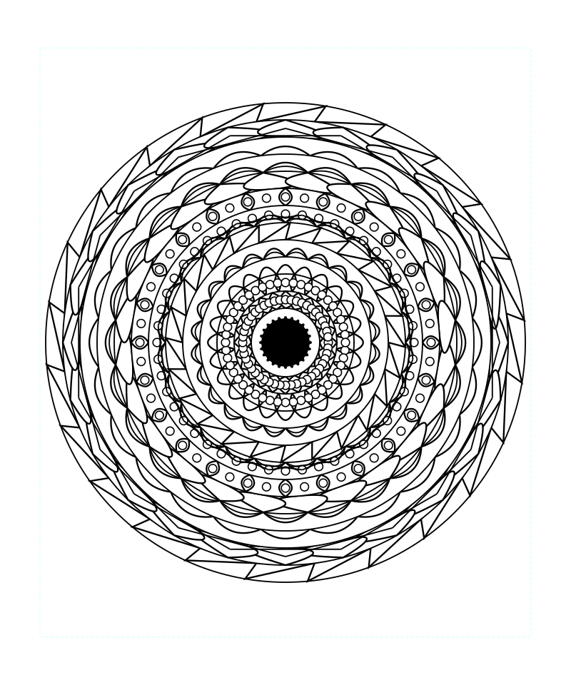 Mandala Sacred Geometry Relaxing Coloring Page