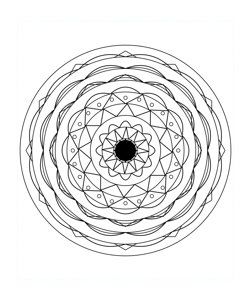 Mandala Sacred Geometry Stress Relief Coloring Page