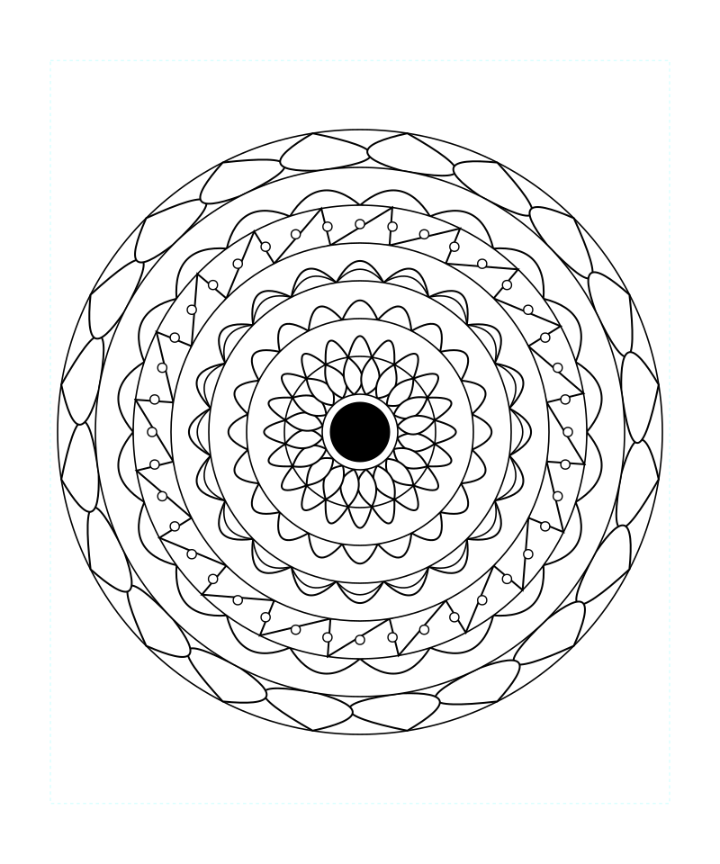 Meditation Sacred Geometry Mandala Coloring Page Svg