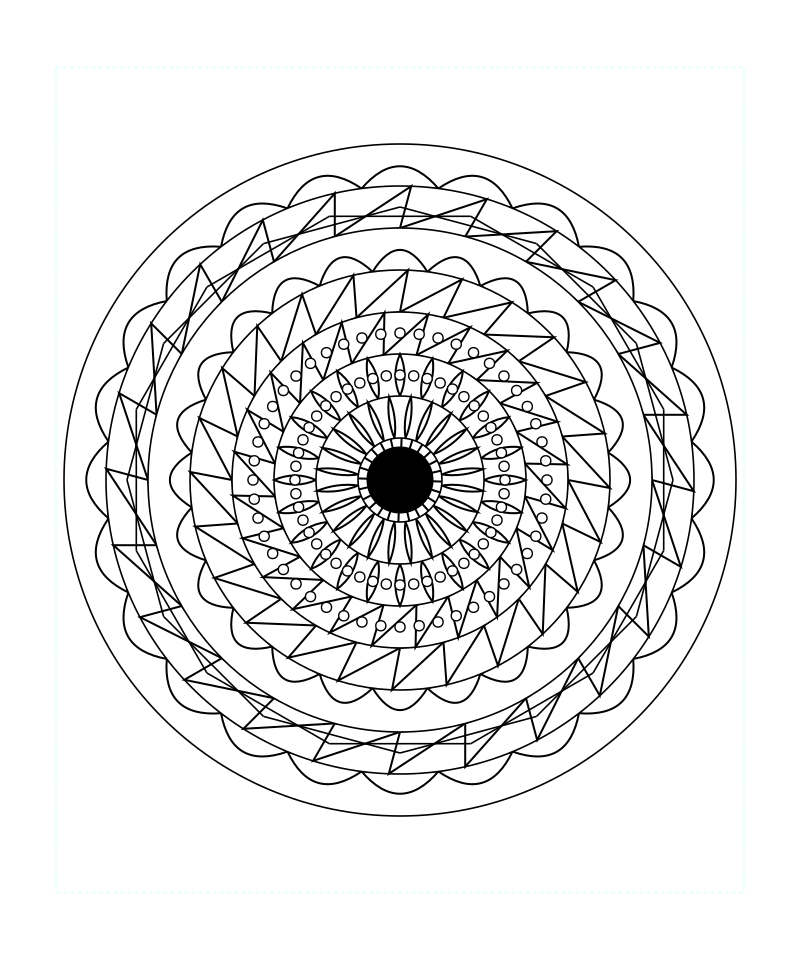 Mindful Sacred Geometry Mandala Coloring Page Svg Download