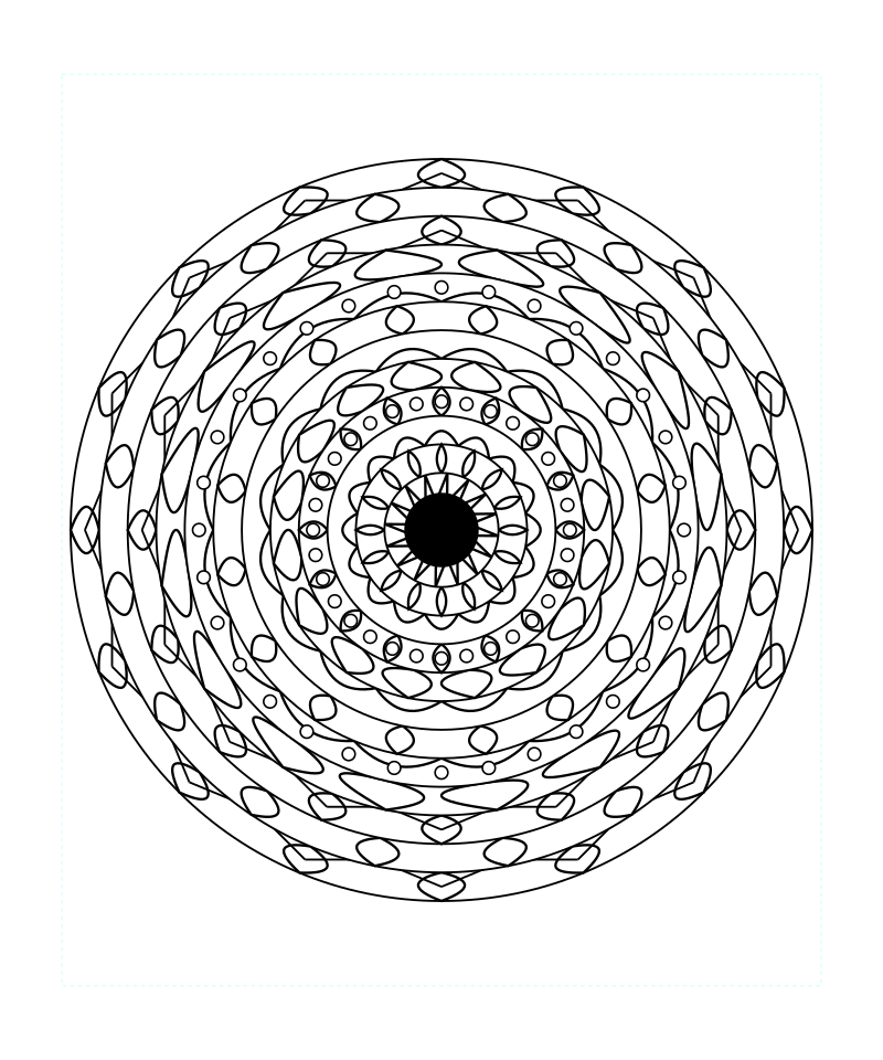 Mystic Sacred Geometry Mandala Coloring Page