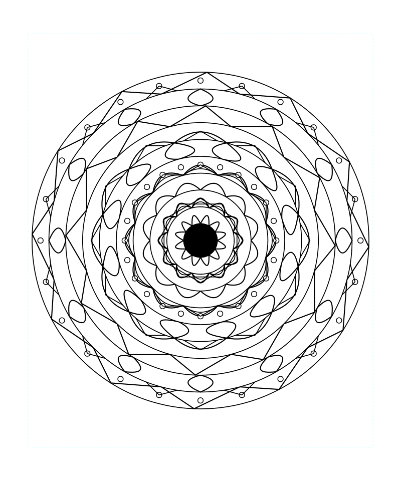 Printable Sacred Geometry Mandala Coloring Page For Adults Svg