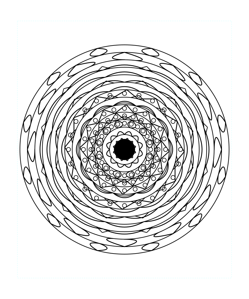 Printable Sacred Geometry Mandala Coloring Page For Meditation