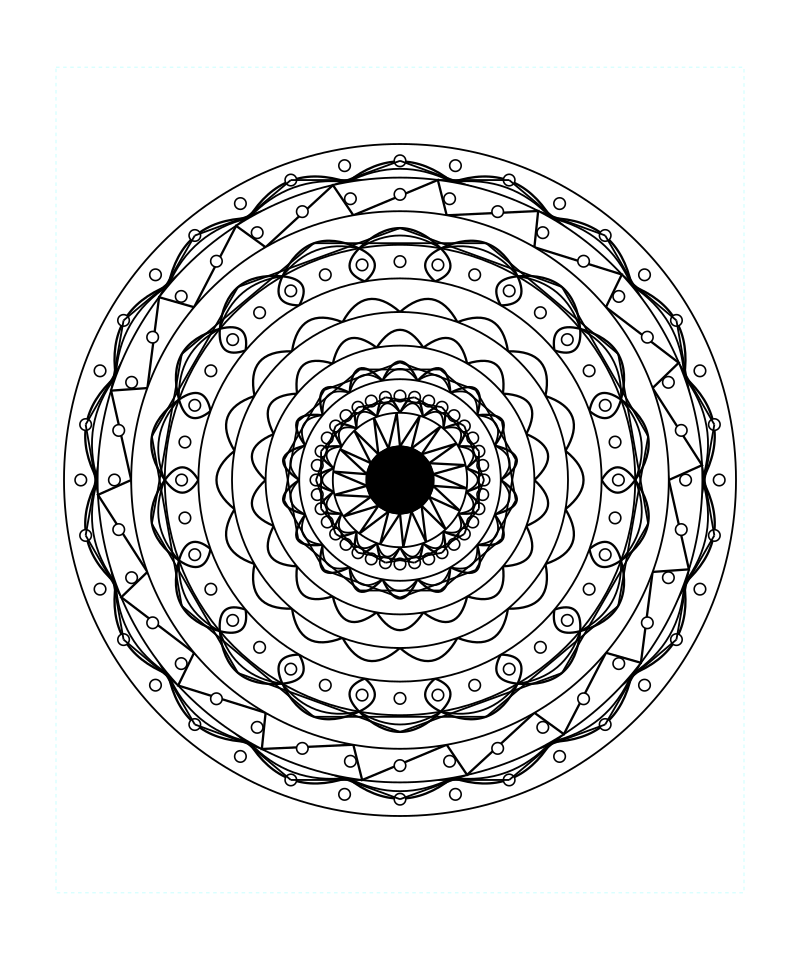 Printable Sacred Geometry Mandala Coloring Page For Mindfulness