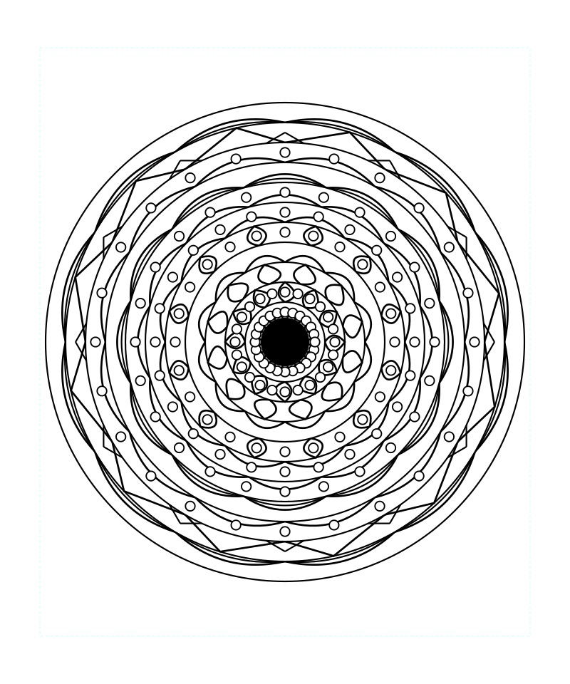Printable Sacred Geometry Mandala Coloring Page For Relaxation