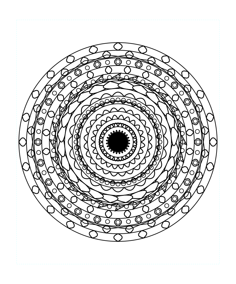 Printable Sacred Geometry Mandala Coloring Page For Stress Relief
