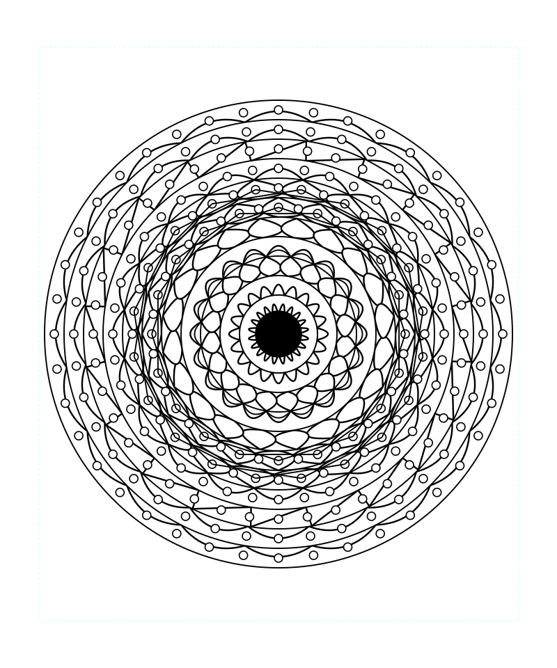 Printable Sacred Geometry Mandala Coloring Page Svg