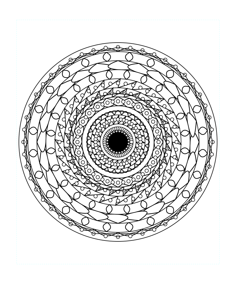 Printable Sacred Geometry Mandala Intricate Adult Coloring Page