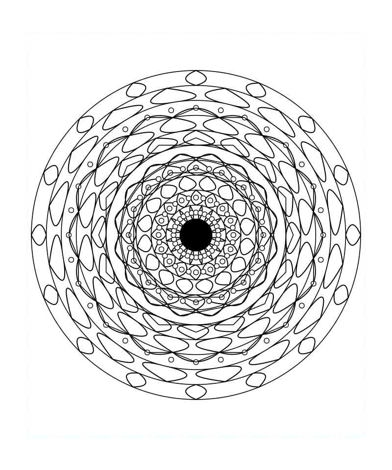 Printable Sacred Geometry Mandala Intricate Coloring Page