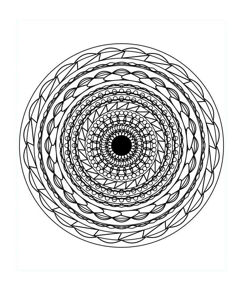 Printable Sacred Geometry Mandala Meditation Coloring Page