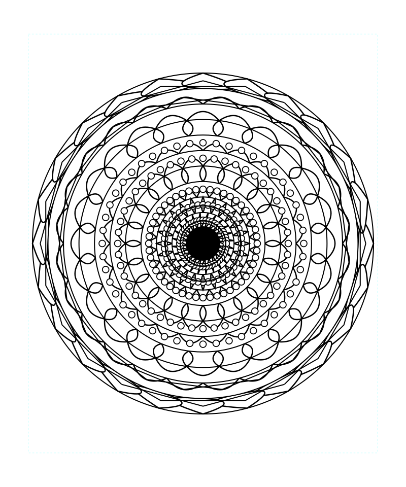 Printable Sacred Geometry Mandala Mindful Coloring Page