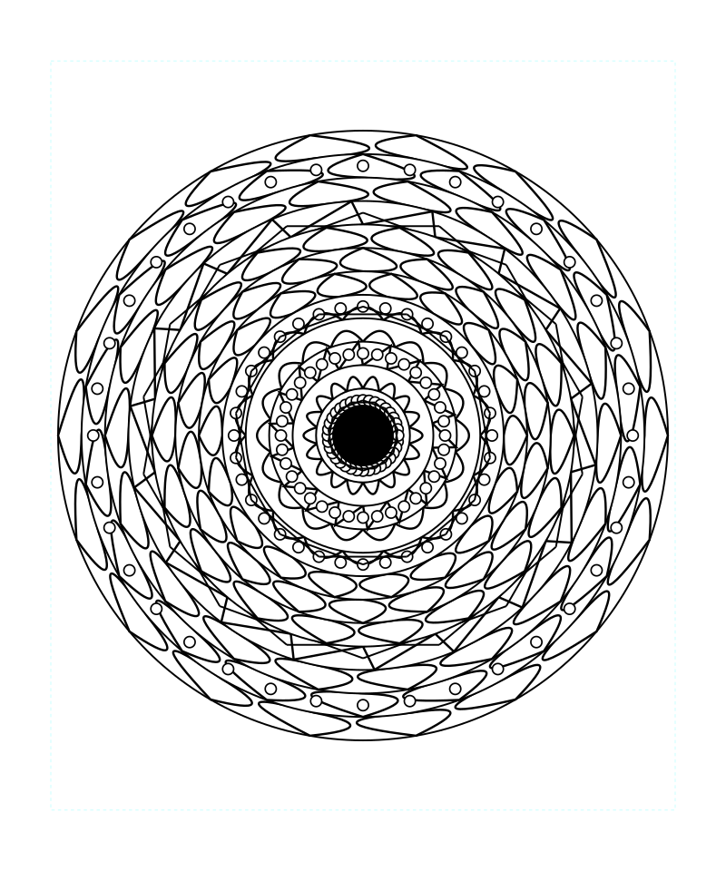 Printable Sacred Geometry Mandala Zen Coloring Page