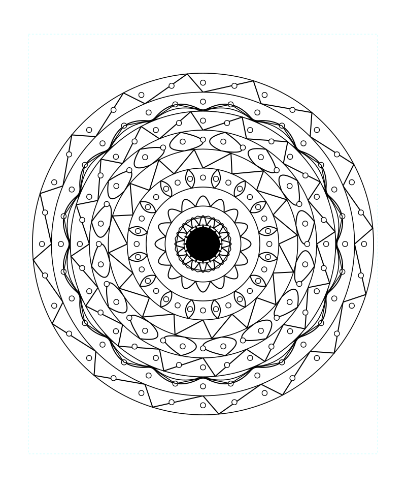 Radiant Lotus Sacred Geometry Mandala Coloring Page