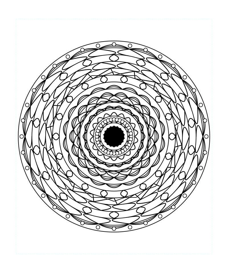 Radiant Mystic Geometry Mandala Coloring Page