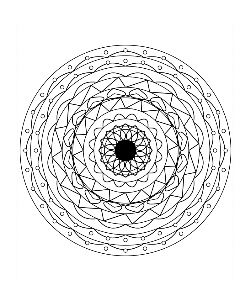Radiant Sacred Geometry Mandala Coloring Page