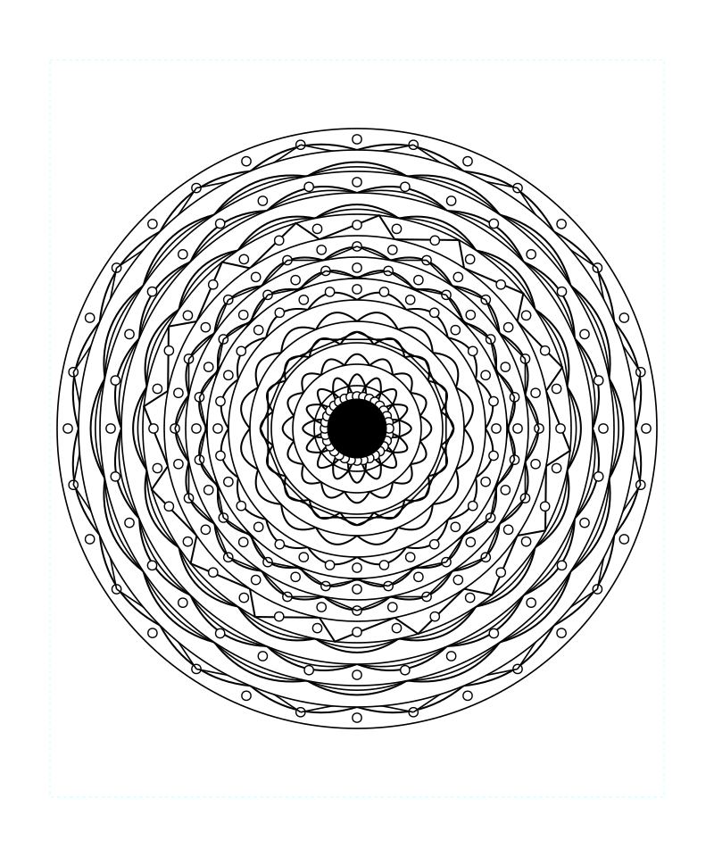 Radiant Spirit Geometry Mandala Coloring Page