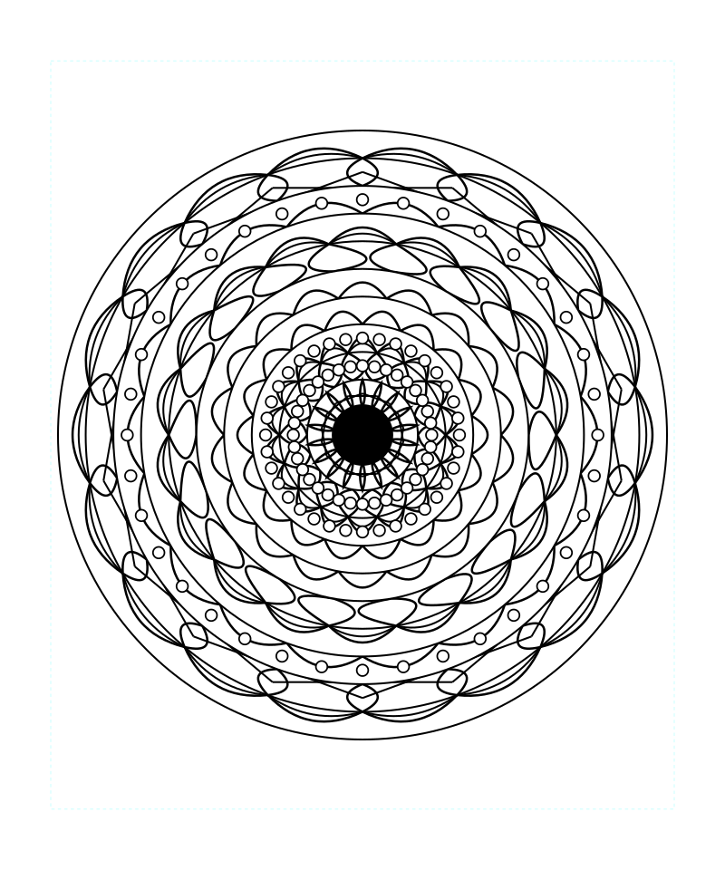 Radiant Star Geometry Mandala Coloring Page