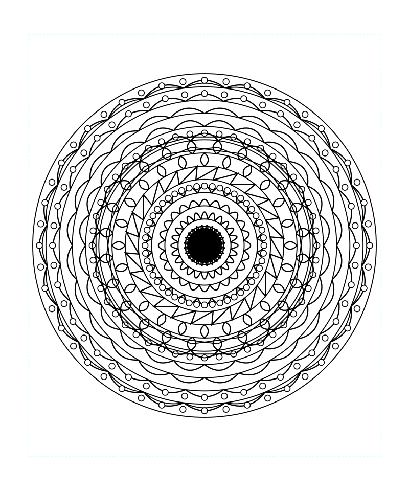 Radiant Universe Geometry Mandala Coloring Page