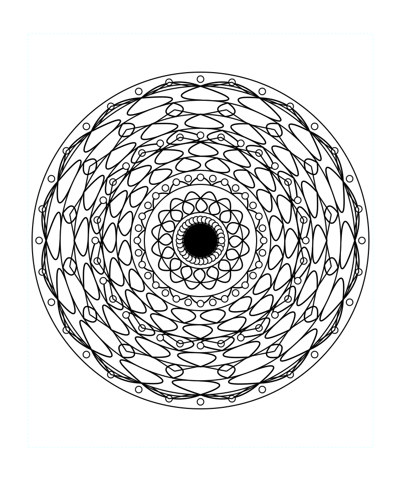 Radiant Zen Geometry Mandala Coloring Page