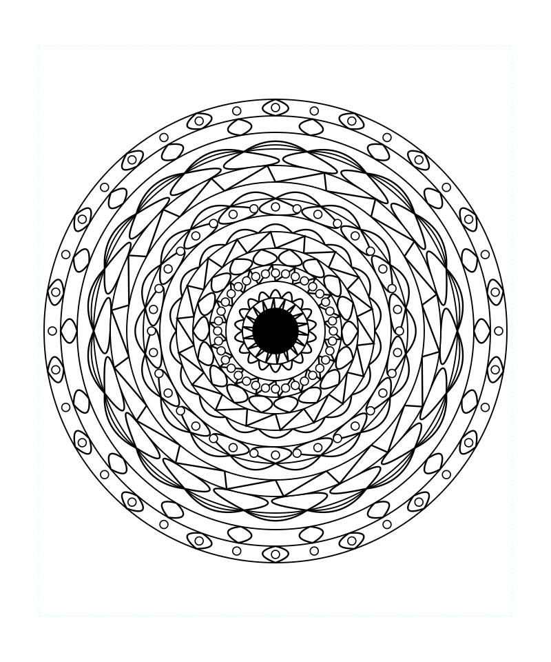 Relaxing Sacred Geometry Mandala Coloring Page Printable