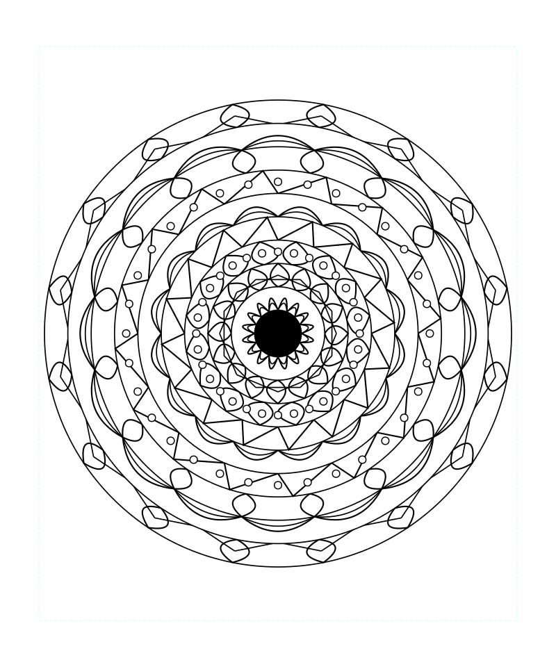 Sacred Aura Mandala Coloring Page